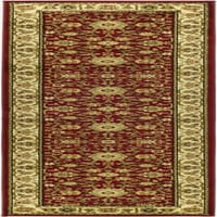 Lyndhurst Victoria Tradicionalni cvjetni ručka tepih, crvena slonovača, 2'3 8 '