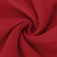 symoid dukserica i dukserica-dame modna ekipa vrat Casual Božićna štampana dugačka bluza crvena s