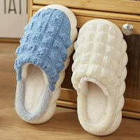 Unise Zimske Kućne Papuče Klasične Jednobojne Tople Udobne Plišane Papuče Za Spavaću Sobu U Zatvorenom