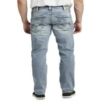 Srebrne Jeans Co. Muške Eddie opuštene traperice za sužene noge, veličine struka 28-44