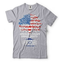 American Grown Izraelski korijen Košulja Amerika Izrael Tee SAD Izrael košulja Izrael Patriotska majica