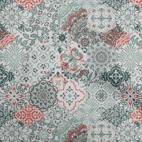 oneOone pamuk Poplin prašnjava Teal zelena tkanina Azijska Mandala cvjetne pločice Uradi Sam Odjeća prošivena