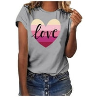 Rollbacks ženska Valentinovo majice kratki rukav T-Shirt pokloni ljubavnika Duks žene udoban trendi bluza