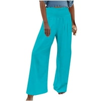Dame hlače Popust modni ljetni casual labavi visokog struka elastične struke solidne pantalone Hlače uredske