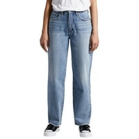 Silver Jeans Co. Ženske ravne noge u sredini rasta Tata Jean, veličine struka 24-36