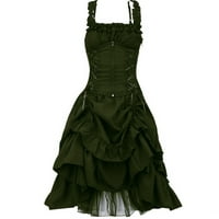 halloween gotičke haljine za žene kratka Steampunk Viktorijanska haljina bez rukava visokog niskog kvadratnog