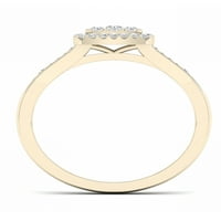 Imperial 1 3CT TDW Diamond 10K žuti zlatni klaster Halo Angažov prsten