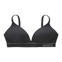 Hanes Originals Ženska kontura bežična bešavna rebra Bralette, Comfortfle Fit, Style MHB004