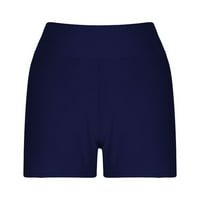 Ženske ležerne ljetne atletske kratke hlače Čvrsta boja elastične udobne kratke hlače modna odjeća mornarska