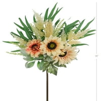 Mainstays 27 '' Umjetna cvjetna kaduta i Coral Sunflower buket