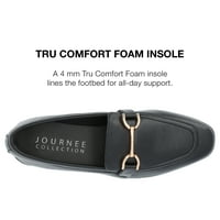 Kolekcija Journee Womens Mizza Tru Comfort Foam Wide Width Loafer Slip On Square Toe Flats
