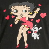 Betty Boop ženske Juniors Vintage Wash pletene grafičke majice