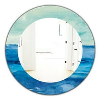 Designart tradicionalno ogledalo 'Out to Sea' - ovalno ili okruglo zidno ogledalo - 24x24