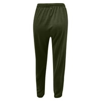 Zpanxa ženske casual hlače Čvrsti struk labav džep ravne duge hlače vježbati aktivne hlače opuštene fit