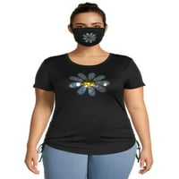 Nema granica Juniors 'Plus majica za crtanje veličine sa maskom