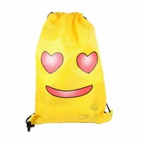 Žuto nasmiješeno lice sa srčanim očima vodootporni ruksak plaže papuče za plažu LS01669