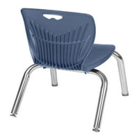 KEE 48 Podesiva kruga podesiva u učionici - mahagoni i andy 12-in padne stolice - mornarsko plavo