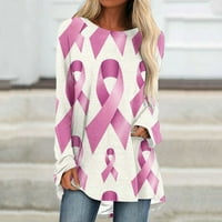 Fanxing Duks svijesti o raku dojke za žene Oktobar ružičasta košulja za grudi rak dojke top bluza s, m,