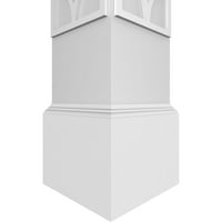 Ekena Millwork 12 W 10'H Craftsman Classic Square Non-konus Magnolia Fretwork Column w misija Capital