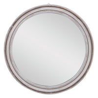 DecMode 37 37 Bijelo zidno ogledalo sa detaljima perli