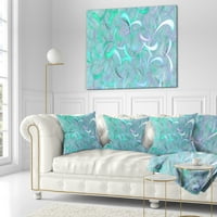 Designart plavi akvarel fraktalni uzorak - apstraktni jastuk za bacanje - 16x16