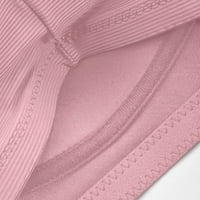 Grudnjaci za žene prednje zatvaranje Comfort Plus Size podstavljeni bežični grudnjaci Pink L