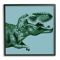 Stupell Industries Pop Style T-Re Dinosaur Kids Distribuira Dizajn Dizajn Grafička umjetnost Crna UKLJUČENA