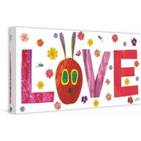 Eric Carle Caterpillar Love Art Print na Premium platnu
