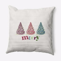 Jednostavno daisy multi obojeni veseli drveće božićno mekano odlični poliestersko dekorativni jastuk,