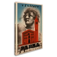 Zaštitni znak likovne umjetnosti' Visitate Parma ' Canvas Art by Vintage Apple Collection