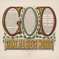 Štampa: Bog Je Izgovorio Sve Ove Riječi, 1876