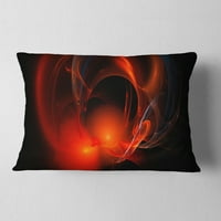 Designart Crvena Galaktička maglina na crnoj-apstraktni jastuk za bacanje - 12x20