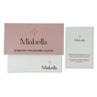 Miabella Women's 1- Carat T.G.W. Stvorena Emerald & Carat T.W. Diamond 10kt bijeli zlatni halo privjesak