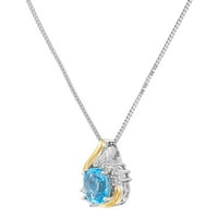 Brilliance Fine nakit simulirao je plavu topuzu i dijamantsku privjesku ogrlicu u srebru u sterlingu sa