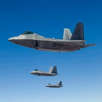 Tri US Air Force F-Raptors krstarenje iznad Nevada poster Print Rob Edgcumbe Stocktrek slike