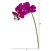 Skoro prirodno 28in. Orhideja falaenopsisa umjetna cvijeta, ljubičasta