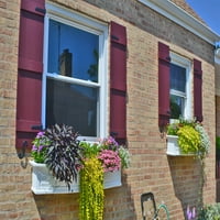 Ekena Millwork 12 39 Izbor građevinarki Vinil trostruki prozori, sa šiljcima i vijcima, crveno