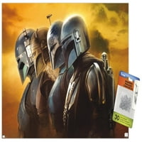 Star Wars: Mandalorska sezona - Zidni poster za kacige sa push igle, 14.725 22.375
