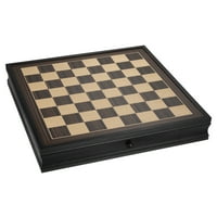Igre Crna obojena šahovska ploča sa ladicama za pohranu