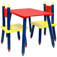 Kliknite n 'Play Kids Wooden Crayon tematski stol i set stolice