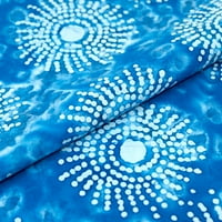 Tkanina, pamuk Print Batik, dvorišta, cvijet kukuruza plavi paisley