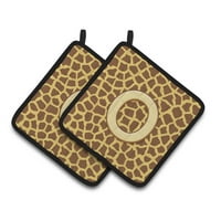 Caroline's Treasures Monogram Početni D Giraffe Par držača lonca