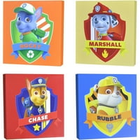 Nickelodeon Paw Patrol 4-Dijelna Platna Zidna Umjetnost