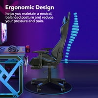 FAMRee Racing Style Gaming stolica za masažu Ergonomska PU kožna stolica sa lumbalnim jastuk za glavu