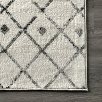 nuLOOM Zola geometrijski Marokanski tepih, 8' 10', siva