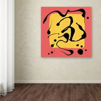 Zaštitni znak fine umjetnosti 'žuti trg na ružičastom' platnu umjetnost Amy Vangsgard